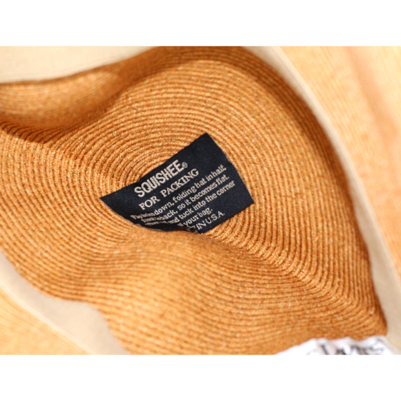 B0 Authentic ERIC JAVITS Squishee Beige Woven Packable Summer Hat - Picture 4 of 4
